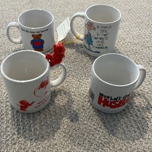 4 love theme mugs